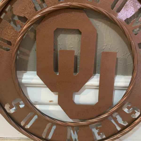 12",18",24",32" OU SOONERS HAMMERED COPPER CUSTOM METAL VINTAGE CRAFT TEAM SIGN HANDMADE CRAFT