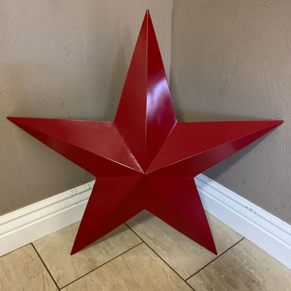 RUSTIC BURGUNDY RED BARN METAL STAR WALL ART WESTERN HOME DECOR VINTAGE RUSTIC ART NEW 3", 4",5",6",9",12", 17", 24", 30", 36