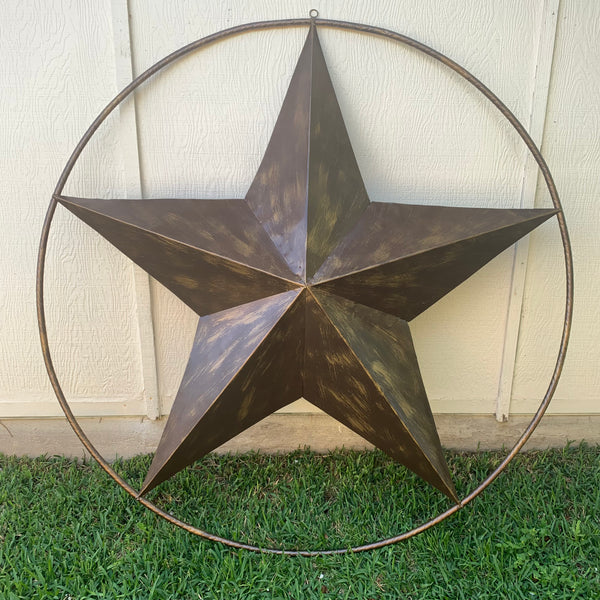 #EH10518 BRUSHED COPPER BRONZE BARN LONE STAR WESTERN HOME DECOR HANDMADE NEW