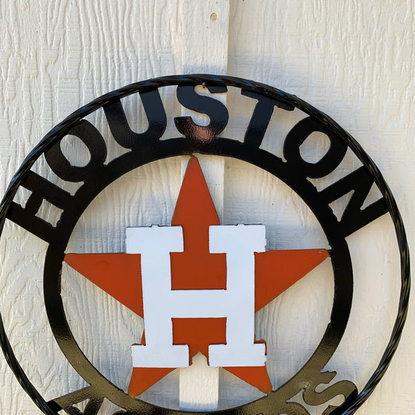 12",18",24",32",36" HOUSTON ASTROS CUSTOM METAL VINTAGE CRAFT SIGN TEAM HANDMADE