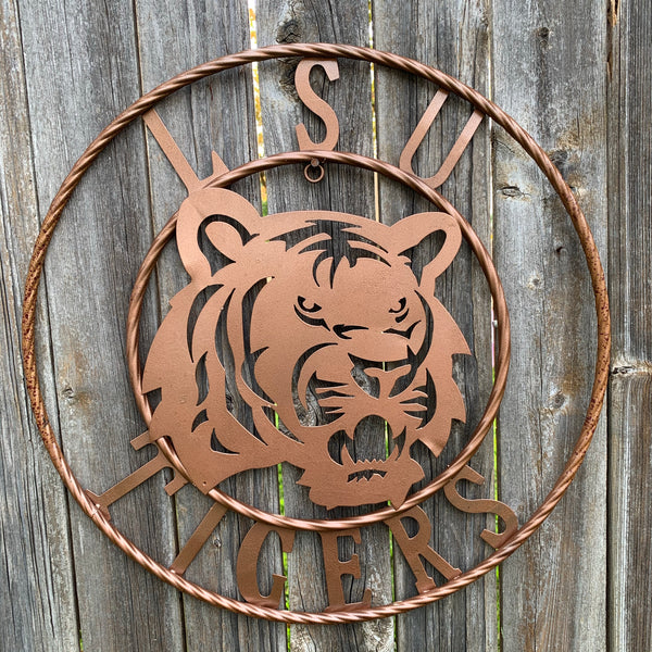 12:,18",24",32",36" LSU TIGERS METAL CUSTOM VINTAGE CRAFT ART SIGN
