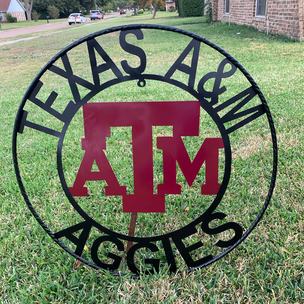 TEXAS A&M NO THUMBS GIGEM AGGIES METAL CUSTOM VINTAGE CRAFT WALL ART TEAM SIGN HANDMADE