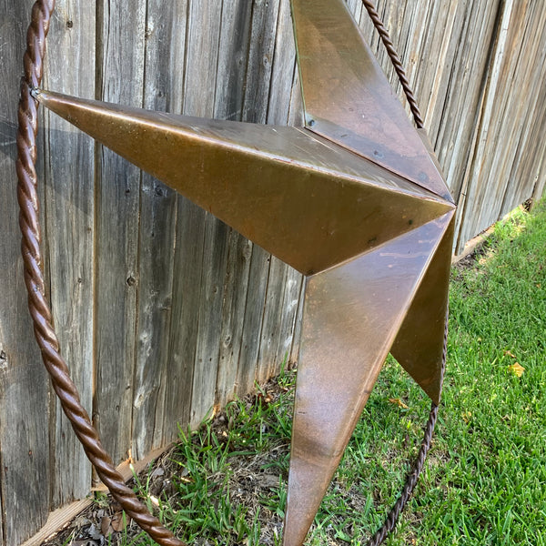 #EH10507 TEXAS GIANT 8,6,5,4 FOOT NATURAL RUSTIC SEALED UNPAINTED LARGE OVERSIZE METAL LONESTAR GENUINE RUST PATINA LONE STAR TWISTED ROPE RING 4,5,6,8 FOOT