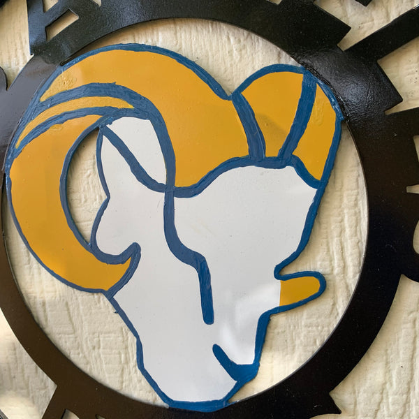 12", 18", 24", 32" LOS ANGES RAMS METAL CUSTOM VINTAGE CRAFT WALL ART TEAM SIGN HANDMADE