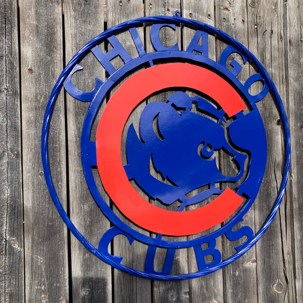 12", 18", 24", 32" CHICAGO CUBS CUSTOM METAL VINTAGE CRAFT TEAM SPORTS SIGN HANDMADE