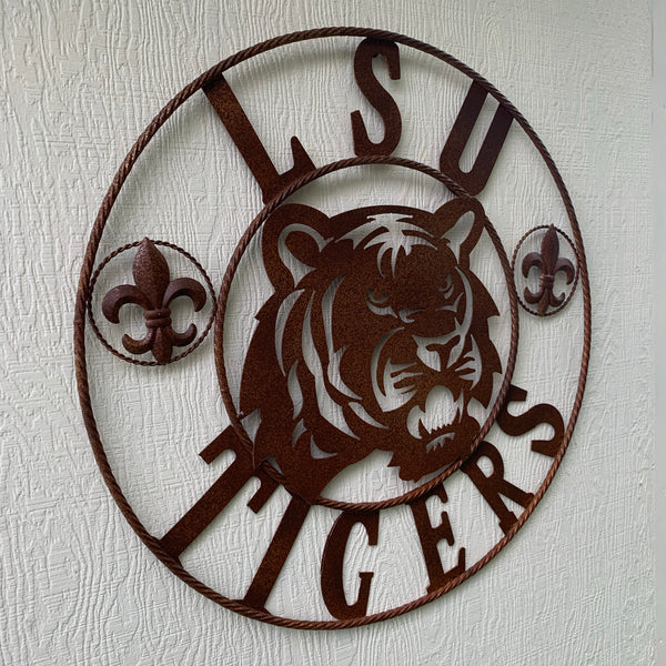12:,18",24",32",36" LSU TIGERS METAL CUSTOM VINTAGE CRAFT ART SIGN
