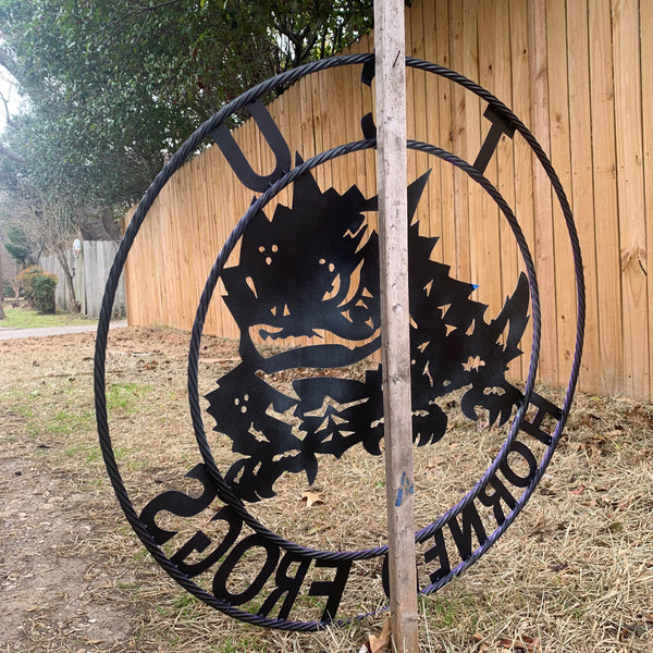 12",18",24",32",36" TCU HORNED FROGS CUSTOM METAL VINTAGE CRAFT TEAM SIGN HANDMADE