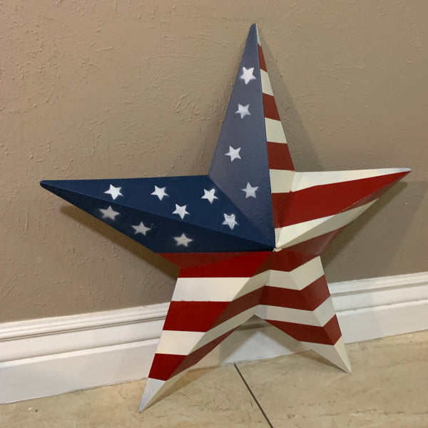 AMERICANA USA FLAG BARN STAR RED WHT BLUE STAR HANDMADE 9",12",16",24",30",34",36"