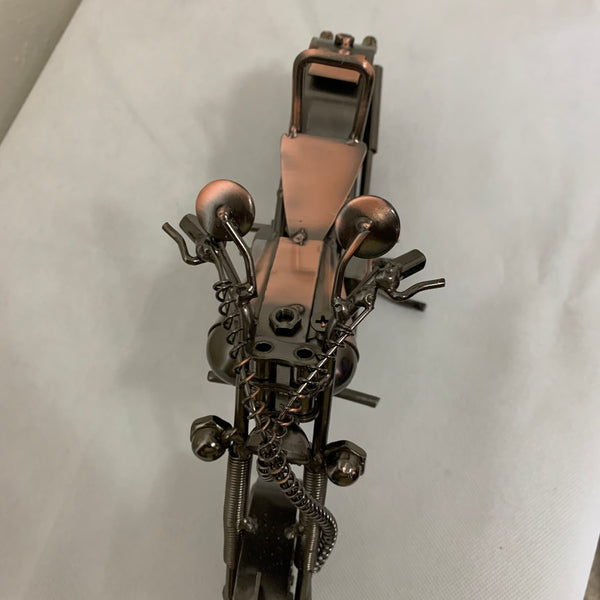 12" HARLEY STYLE MOTORCYCLE METAL COPPER ART WESTERN BAR DECOR NEW