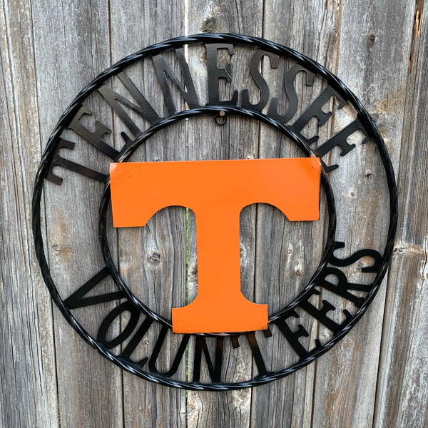 12", 18", 24", 32" TENNESSEE VOLUNTEERS CUSTOM METAL VINTAGE CRAFT SIGN TEAM