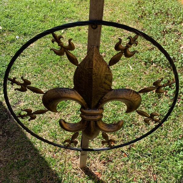 #EH10299 MULTI FLEUR DE LIS 24"METAL SIGN WESTERN HOME DECOR HANDMADE NEW