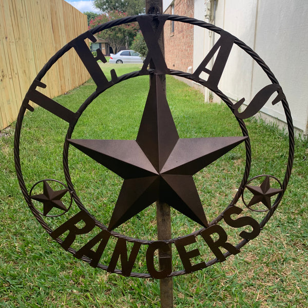 TEXAS RANGERS BRONZE LONE STAR METAL CUSTOM TEAM CRAFT WESTERN HOME DECOR CRAFT