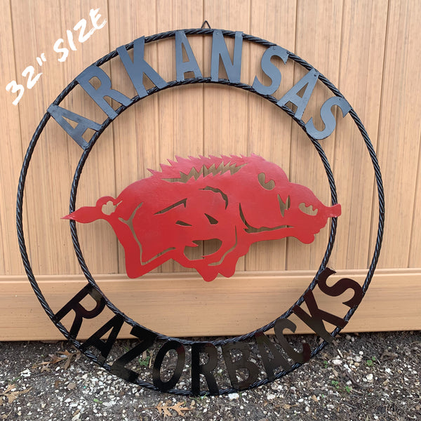 ARKANSAS RAZORBACKS CUSTOM METAL VINTAGE CRAFT TEAM SIGN OFFICIAL LICENSED PRODUCT