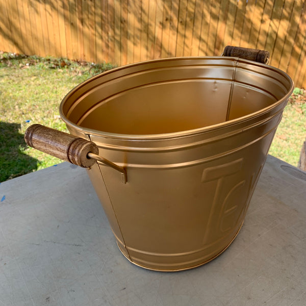18" TEXAS GOLDEN COPPER METAL OVAL TUB WESTERN HOME DECOR METAL ART NEW #EH10391