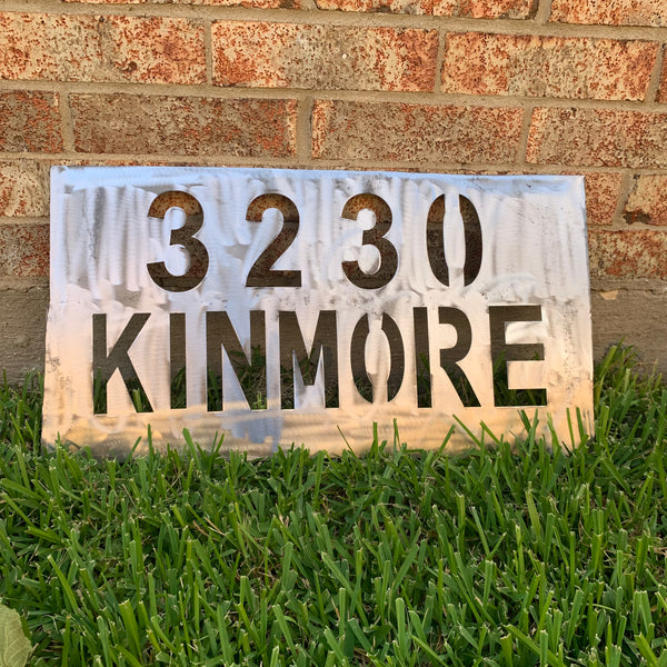 24" X 12" YOUR CUSTOM HOME ADDRESS NAME STAR METAL BARN METAL SIGN WESTERN HOME DECOR