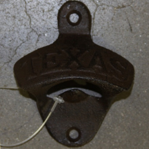 #EH10647 TEXAS BOTTLE OPENER CAST IRON METAL RUSTIC BAR PUB DECOR WESTERN HOME DECOR HANDMADE NEW