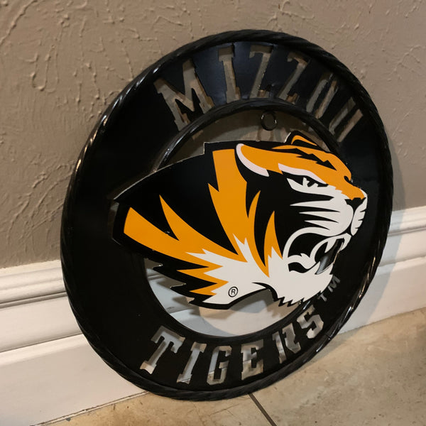 MIZZOU TIGERS MISSOURI CUSTOM METAL VINTAGE CRAFT TEAM DISC WIDE BAND RING SIGN HANDMADE 12",18",24",32"