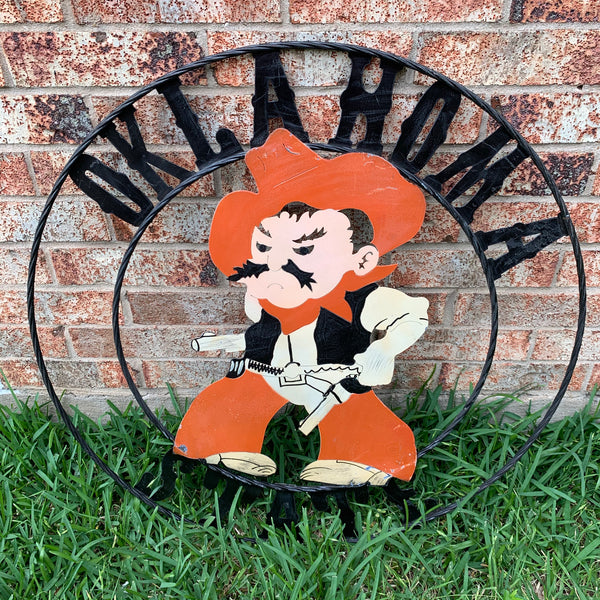OSU OKLAHOMA STATE COWBOYS CUSTOM METAL VINTAGE CRAFT TEAM SIGN HANDMADE