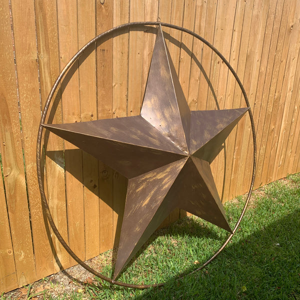 #EH10518 BRUSHED COPPER BRONZE BARN LONE STAR WESTERN HOME DECOR HANDMADE NEW