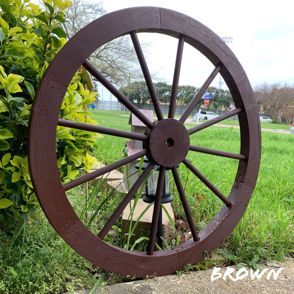 16",24",30" WAGON WHEEL BROWN BARN WOOD WESTERN HOME DECOR RUSTIC HANDMADE CRAFT