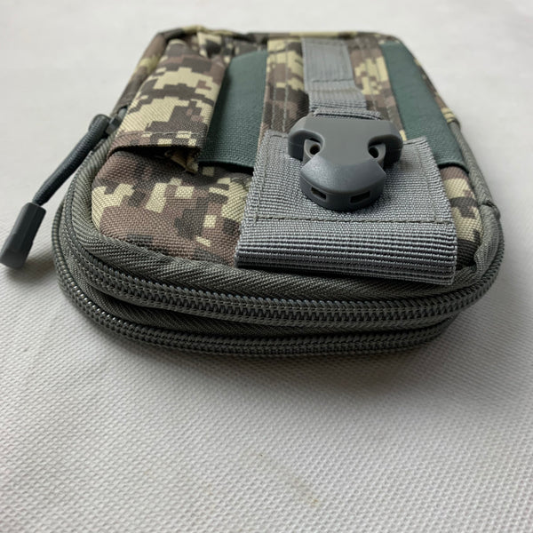 #MX_ARU65 CAMO 7" RUGGED NYLON POUCH BAG MEGA EXTRA LARGE VERTICAL ZIPPER CLOSURE, BELT LOOP HOLSTER CELL PHONE TABLET CASE UNIVERSAL OVERSIZE