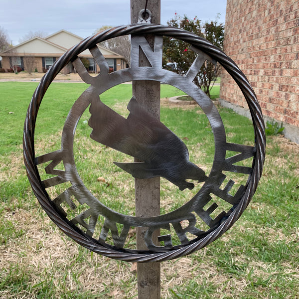 12", 18", 24", 32" UNT MEAN GREEN RAW METAL CUSTOM VINTAGE CRAFT WALL ART TEAM SIGN HANDMADE