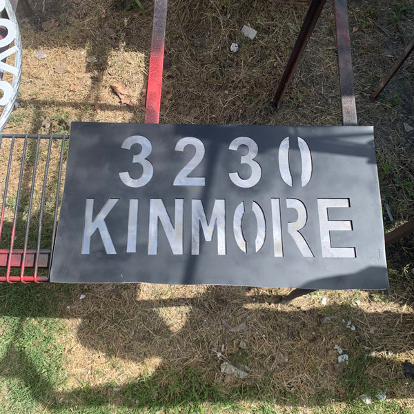 24" X 12" YOUR CUSTOM HOME ADDRESS NAME STAR METAL BARN METAL SIGN WESTERN HOME DECOR