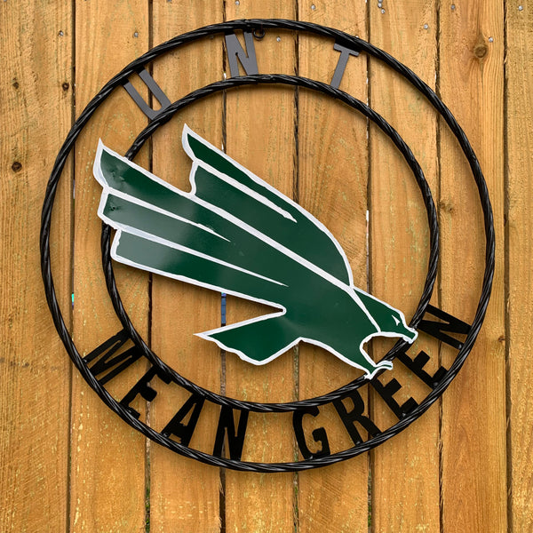 12",18",24",32",36" UNT MEAN GREEN CUSTOM METAL VINTAGE CRAFT SIGN TEAM HANDMADE