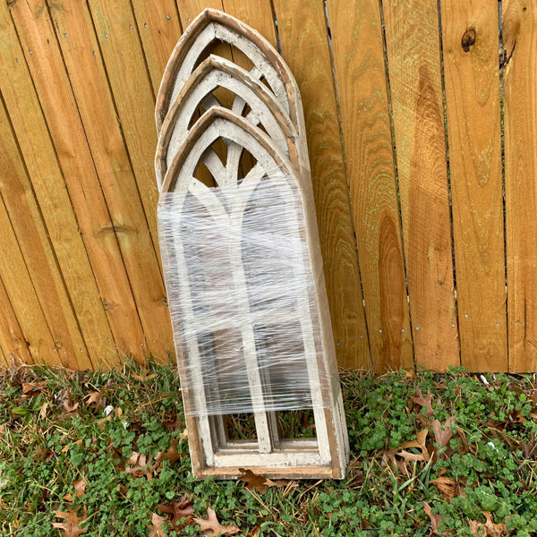 28",32",36" CATHEDRAL WINDOW WOOD 3PCS SET WESTERN HOME DECOR HANDMADE CRAFT NEW #EH11560