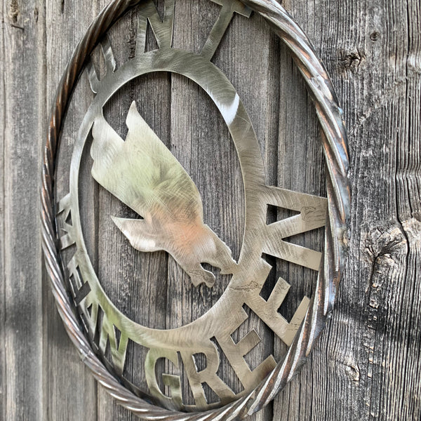12", 18", 24", 32" UNT MEAN GREEN RAW METAL CUSTOM VINTAGE CRAFT WALL ART TEAM SIGN HANDMADE