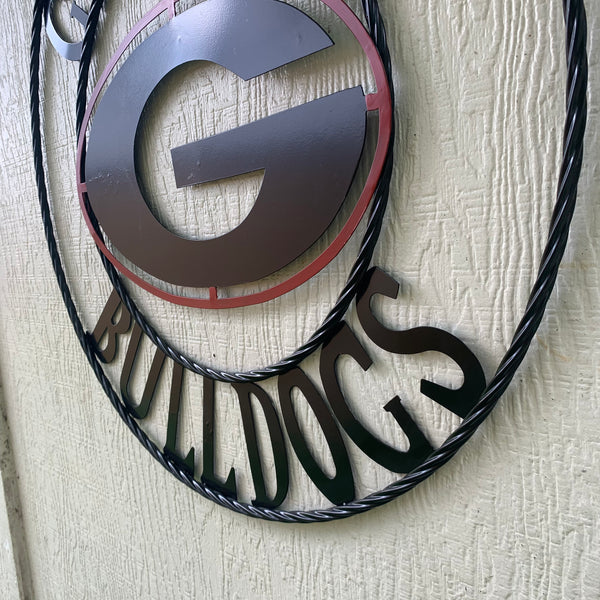 12", 18", 24", 32" GEORGIA BULLDOGS METAL SIGN VINTAGE CUSTOM TEAM ART