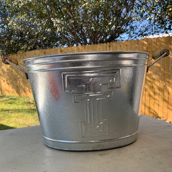 18" TECH SILVER METAL OVAL TUB WESTERN HOME DECOR METAL ART NEW #EH10397