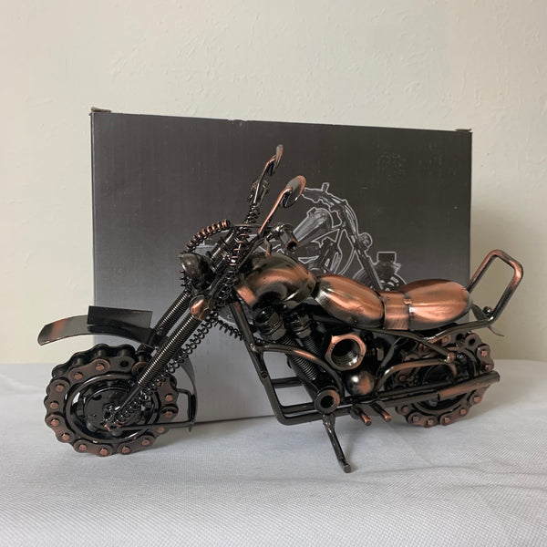 12" HARLEY CRUISER MOTORCYCLE METAL BAR HOME DECOR SCULPTURE MODEL CRAFT HANDMADE #EH12216