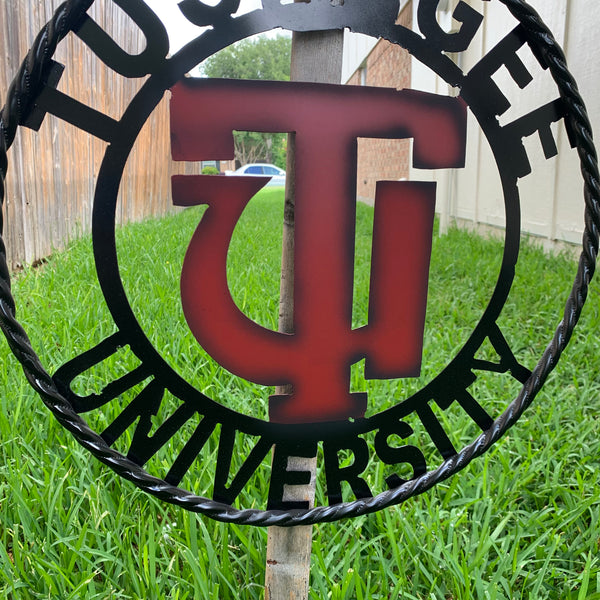 TUSKEGEE UNIV. METAL CUSTOM VINTAGE CRAFT TEAM SPORTS SIGN HANDMADE