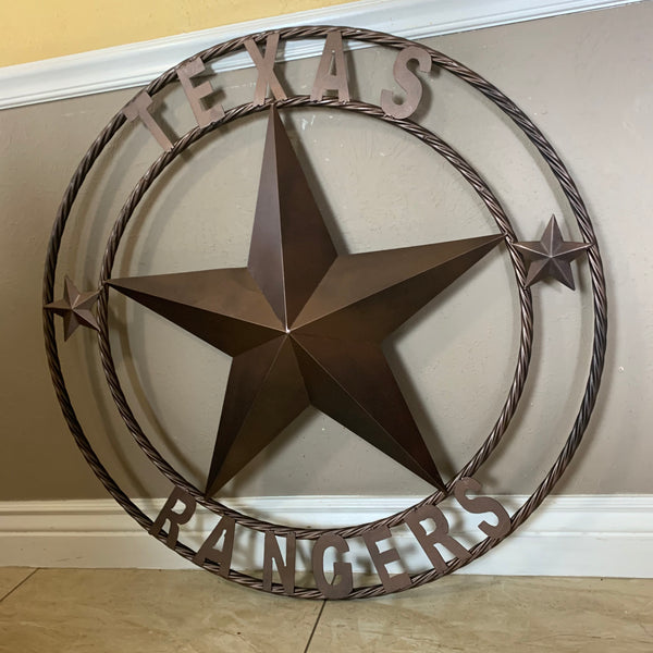 TEXAS RANGERS BRONZE LONE STAR METAL CUSTOM TEAM CRAFT WESTERN HOME DECOR CRAFT