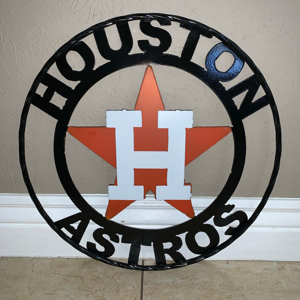 12",18",24",32",36" HOUSTON ASTROS CUSTOM METAL VINTAGE CRAFT SIGN TEAM HANDMADE