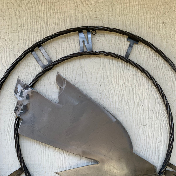 12", 18", 24", 32" UNT MEAN GREEN RAW METAL CUSTOM VINTAGE CRAFT WALL ART TEAM SIGN HANDMADE