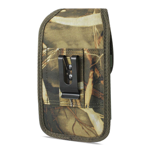 PH02B-AM32 7" REIKO XL MEGA EXTRA LARGE VERTICAL CAMO RUGGED POUCH VELCO CLOSURE  &  BELT LOOP HOLSTER CELL PHONE CASE UNIVERSAL OVERSIZE