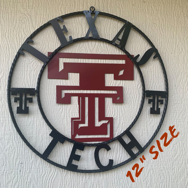 TEXAS TECH CUSTOM METAL VINTAGE CRAFT SIGN WESTERN HOME DECOR HANDMADE 12",18",24",32",36"