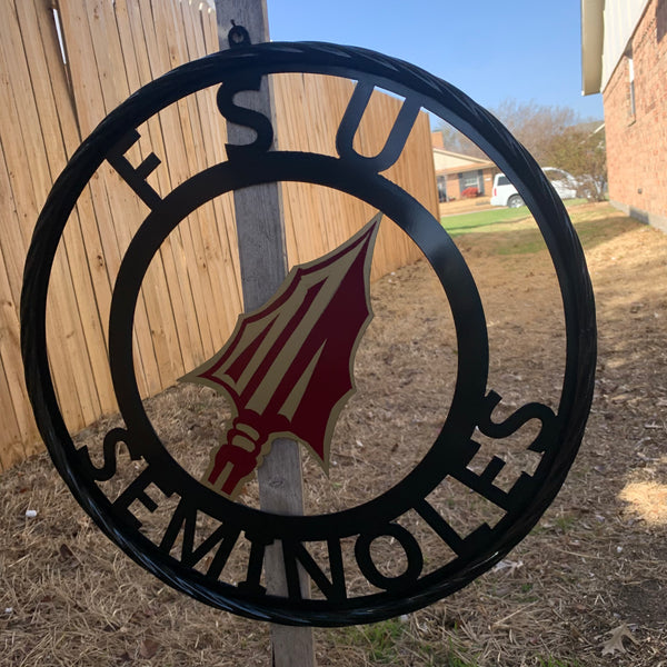 12", 18", 24", 32" FSU SEMINOLES FLORIDA METAL CUSTOM VINTAGE CRAFT TEAM SIGN