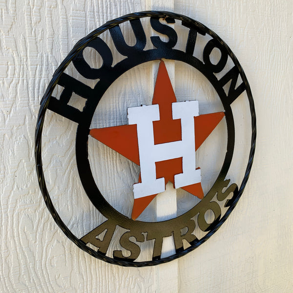 12",18",24",32",36" HOUSTON ASTROS CUSTOM METAL VINTAGE CRAFT SIGN TEAM HANDMADE