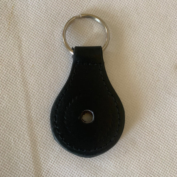 #EH80007 BLACK LEATHER KEYFOB KEYCHAIN WESTERN FASHION ART NEW--FREE SHIPPING