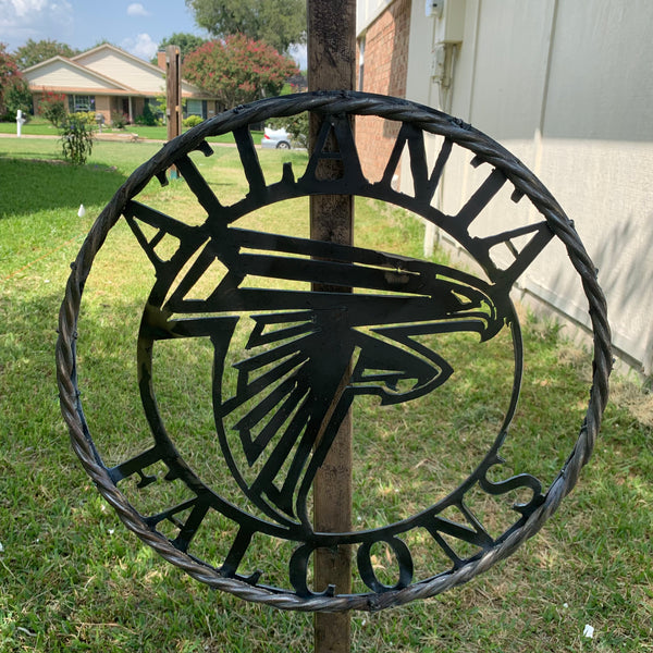 18", 24", 32", 36" ATLANTA FALCONS CUSTOM RAW METAL VINTAGE CRAFT TEAM SIGN HANDMADE