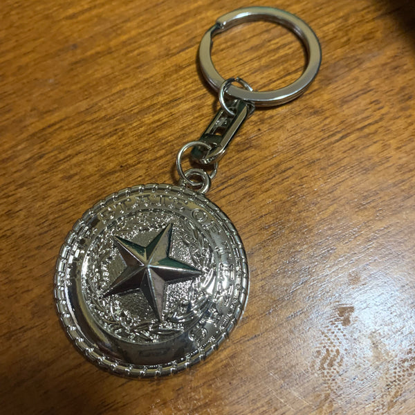 LG LONESTAR KEYCHAIN STAR METAL WESTERN FASHION STYLE ART NEW