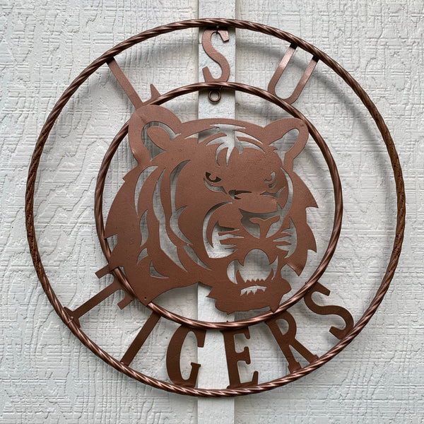 12:,18",24",32",36" LSU TIGERS METAL CUSTOM VINTAGE CRAFT ART SIGN