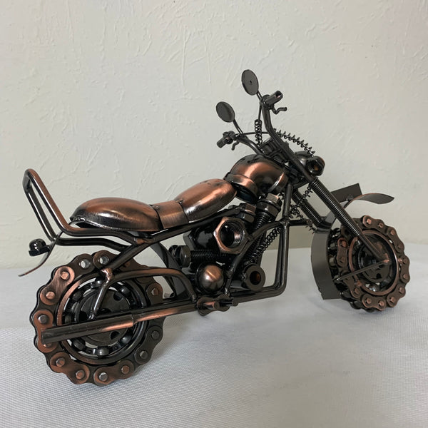 12" HARLEY CRUISER MOTORCYCLE METAL BAR HOME DECOR SCULPTURE MODEL CRAFT HANDMADE #EH12216