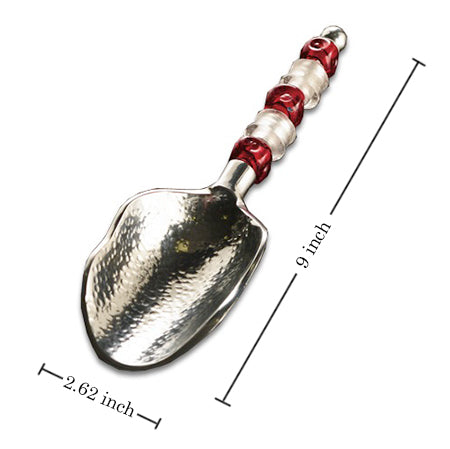 IH_13563 9" RED & WHITE BEADED ICE SCOOP KITCHEN WARE WESTERN HOME DECOR NEW