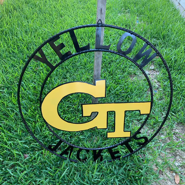 12", 18", 24", 32" GEORGIA TECH YELLOW JACKETS METAL SIGN VINTAGE CUSTOM TEAM ART