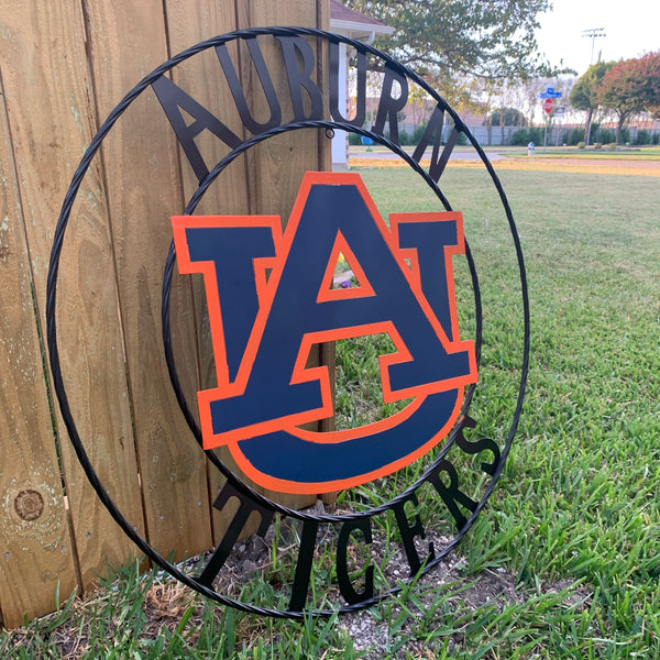 12", 18", 24", 32" AUBURN TIGERS CUSTOM METAL VINTAGE CRAFT SIGN WESTERN HOME DECOR HANDMADE