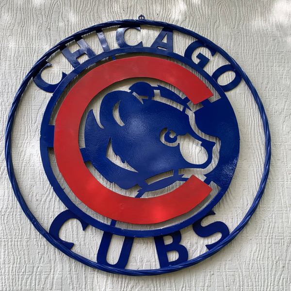 12", 18", 24", 32" CHICAGO CUBS CUSTOM METAL VINTAGE CRAFT TEAM SPORTS SIGN HANDMADE